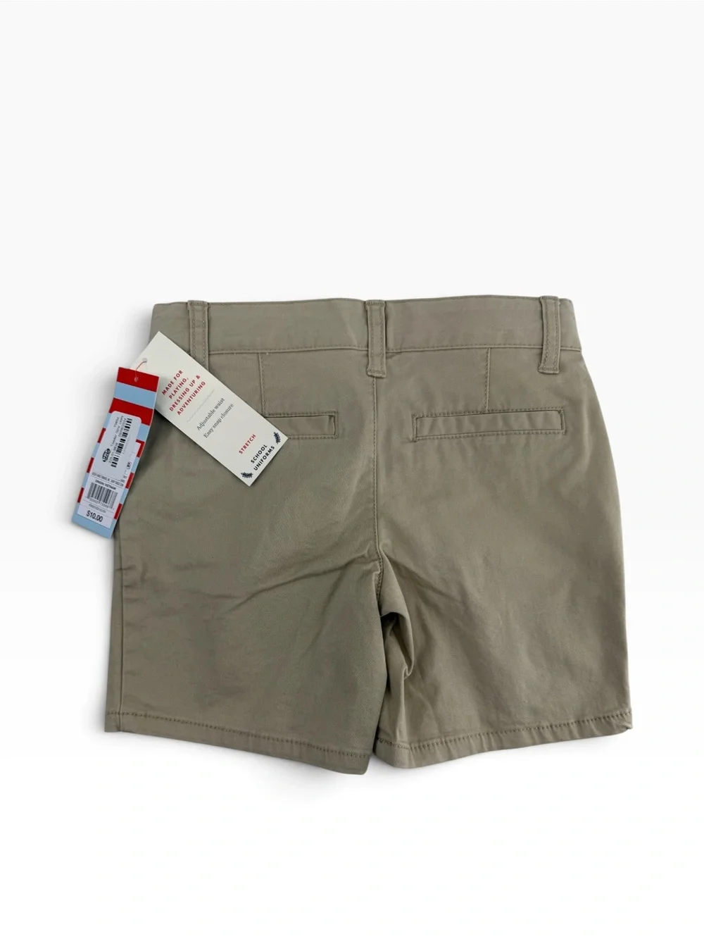 3 piece set Cat & Jack Kids' Cotton Shorts Khaki & Light Blue. Navy pants.
